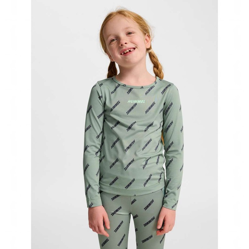 Hummel Silje Top L/S Dječje Majice Zelene | 498457-746