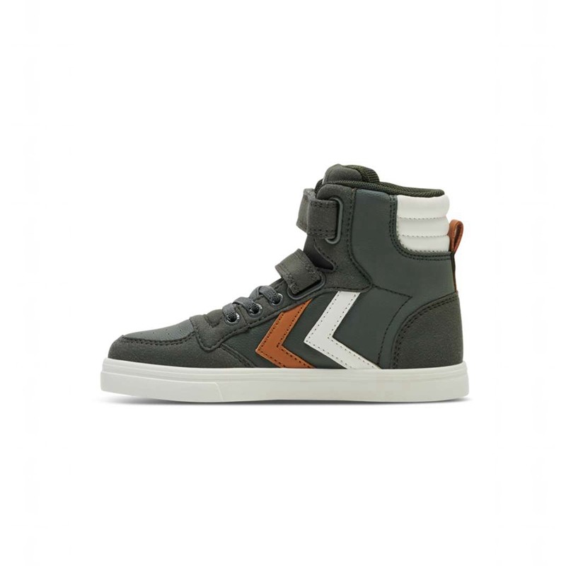 Hummel Slimmer Stadil Leather High Jr Dječje Tenisice Zelene | 635135-494