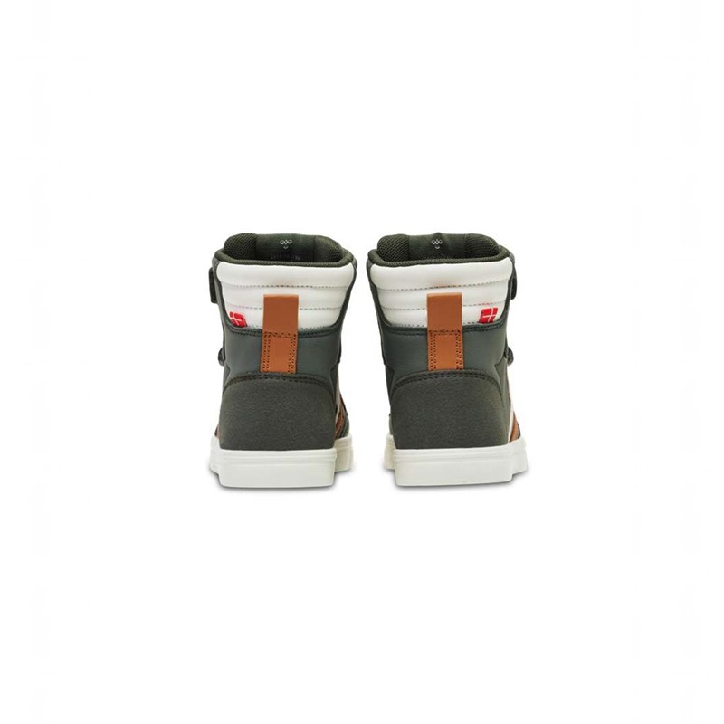 Hummel Slimmer Stadil Leather High Jr Dječje Tenisice Zelene | 635135-494
