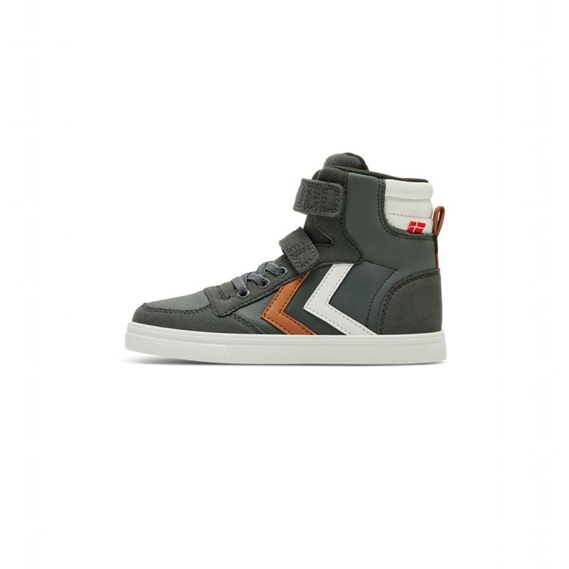Hummel Slimmer Stadil Leather High Jr Dječje Tenisice Zelene | 635135-494