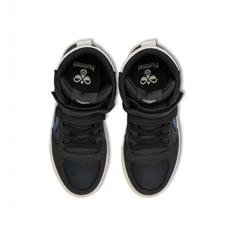 Hummel Slimmer Stadil Leather High Jr Dječje Tenisice Crne | 562173-281