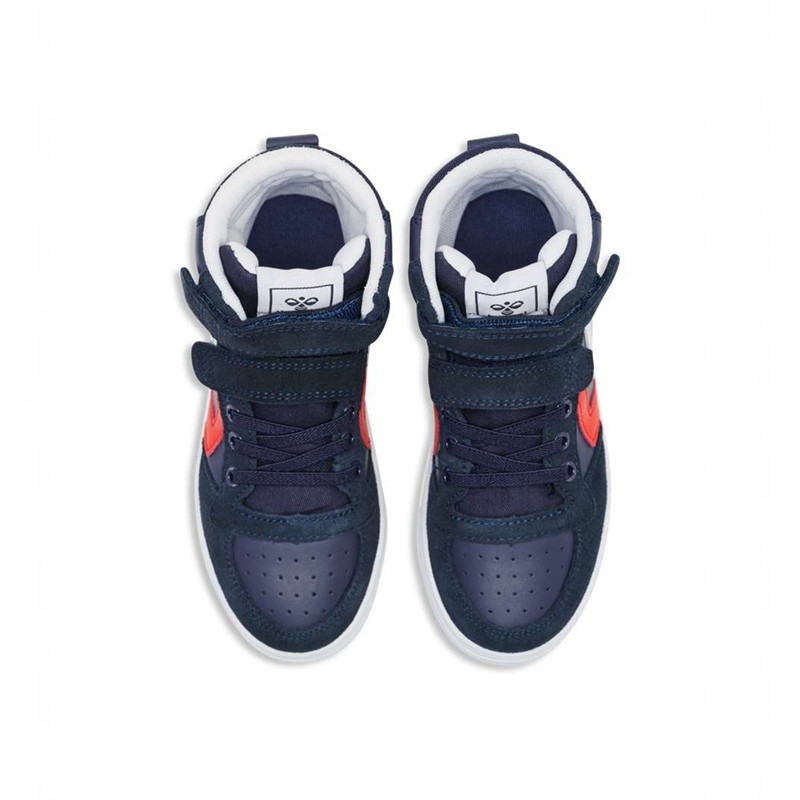 Hummel Slimmer Stadil Leather High Jr Dječje Tenisice Tamnoplave | 290795-929