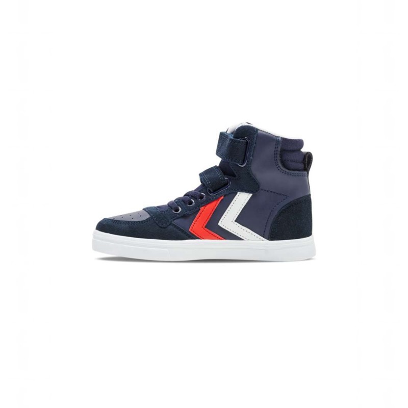 Hummel Slimmer Stadil Leather High Jr Dječje Tenisice Tamnoplave | 290795-929