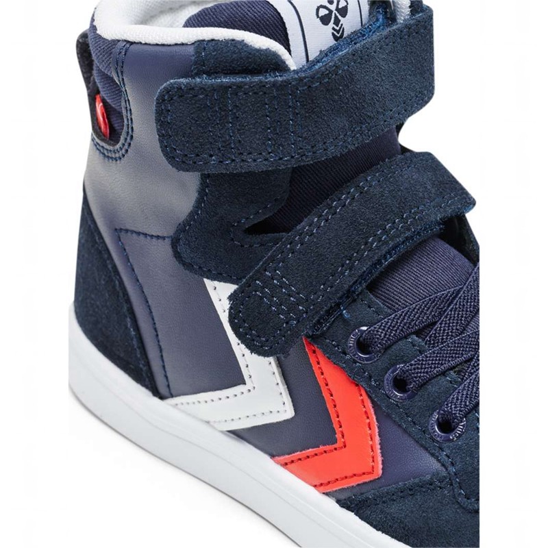 Hummel Slimmer Stadil Leather High Jr Dječje Tenisice Tamnoplave | 290795-929