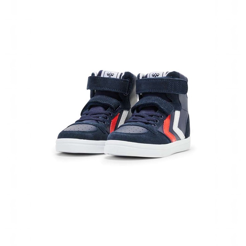 Hummel Slimmer Stadil Leather High Jr Dječje Tenisice Tamnoplave | 290795-929