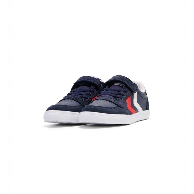 Hummel Slimmer Stadil Leather Low Jr Dječje Tenisice Tamnoplave | 376467-268