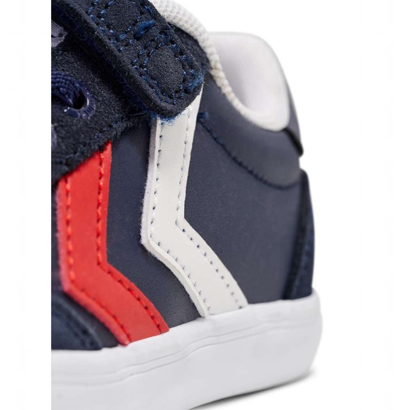 Hummel Slimmer Stadil Leather Low Jr Dječje Tenisice Tamnoplave | 376467-268