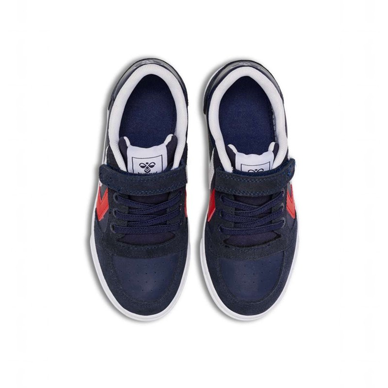 Hummel Slimmer Stadil Leather Low Jr Dječje Tenisice Tamnoplave | 376467-268