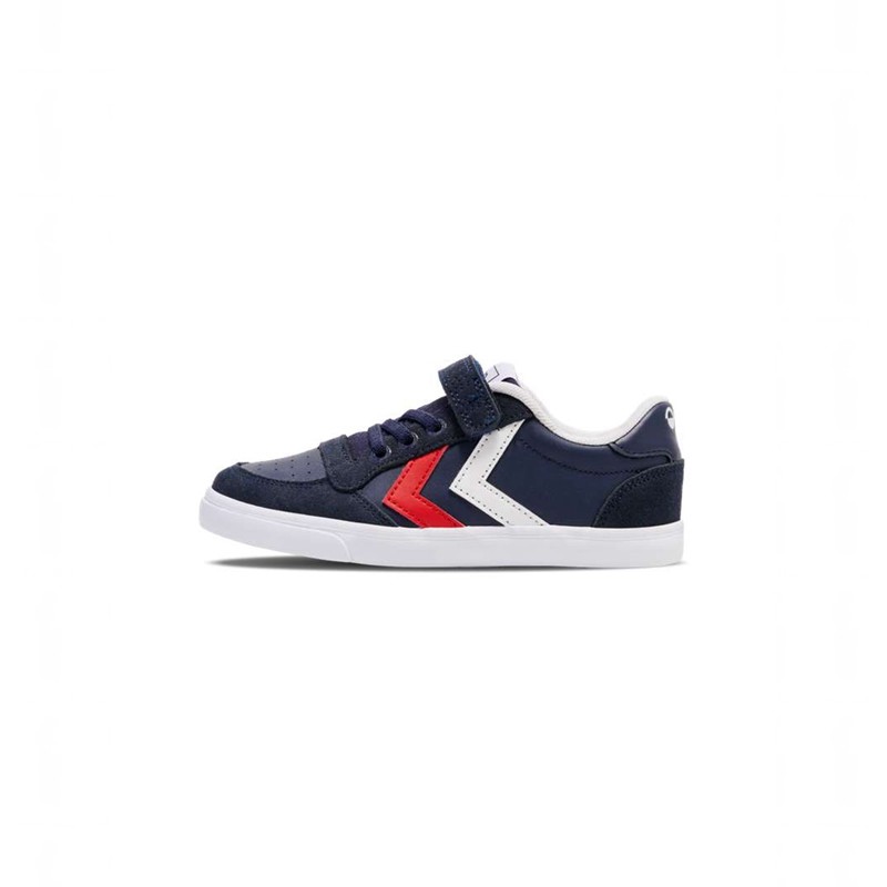 Hummel Slimmer Stadil Leather Low Jr Dječje Tenisice Tamnoplave | 376467-268