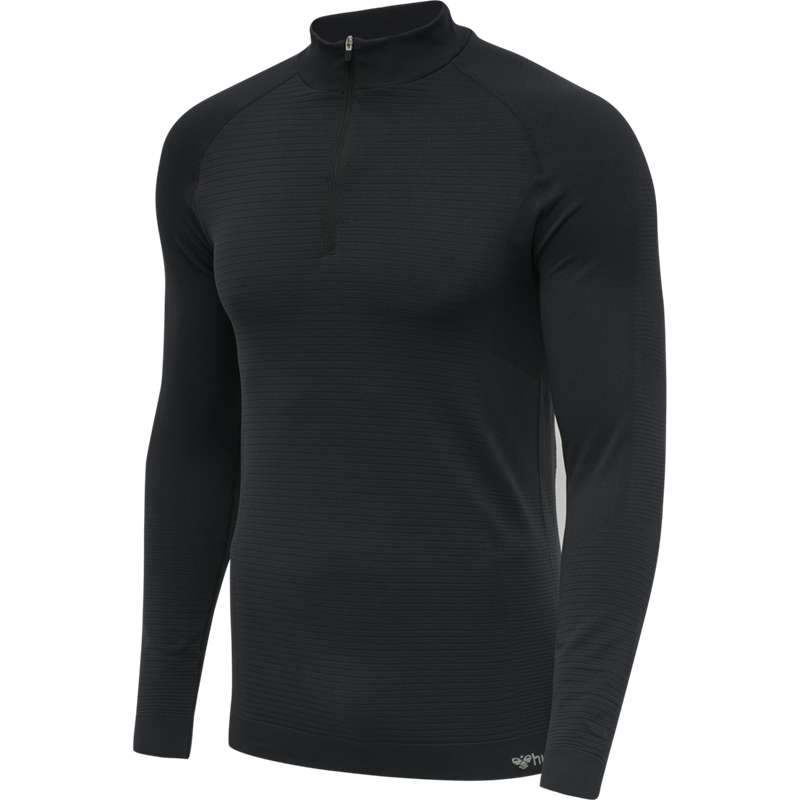 Hummel Stroke Seamless Half Zip Muške Temeljni Sloj Crne | 245893-093