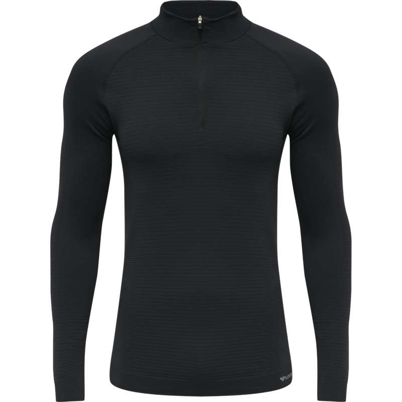 Hummel Stroke Seamless Half Zip Muške Temeljni Sloj Crne | 245893-093