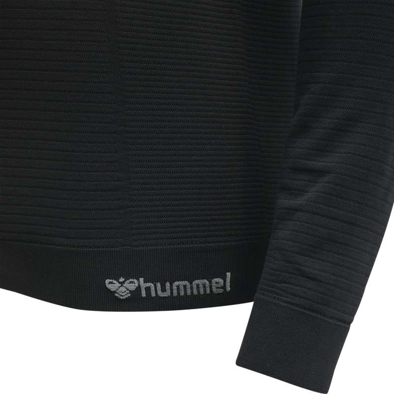 Hummel Stroke Seamless Half Zip Muške Temeljni Sloj Crne | 245893-093