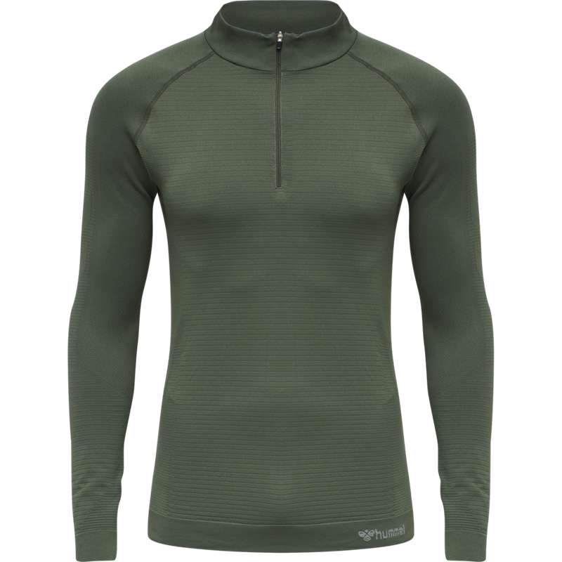 Hummel Stroke Seamless Half Zip Muške Temeljni Sloj Zelene | 190769-411