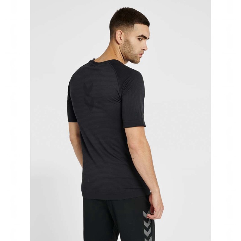 Hummel Stroke Seamless Muške Majice Crne | 725556-803