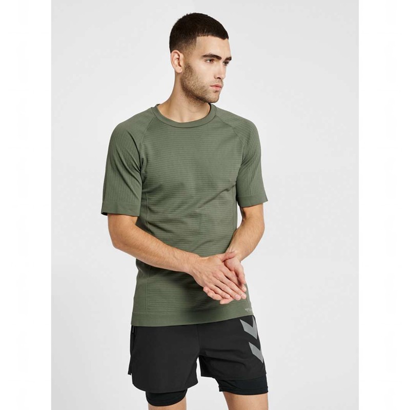 Hummel Stroke Seamless Muške Temeljni Sloj Zelene | 839215-826
