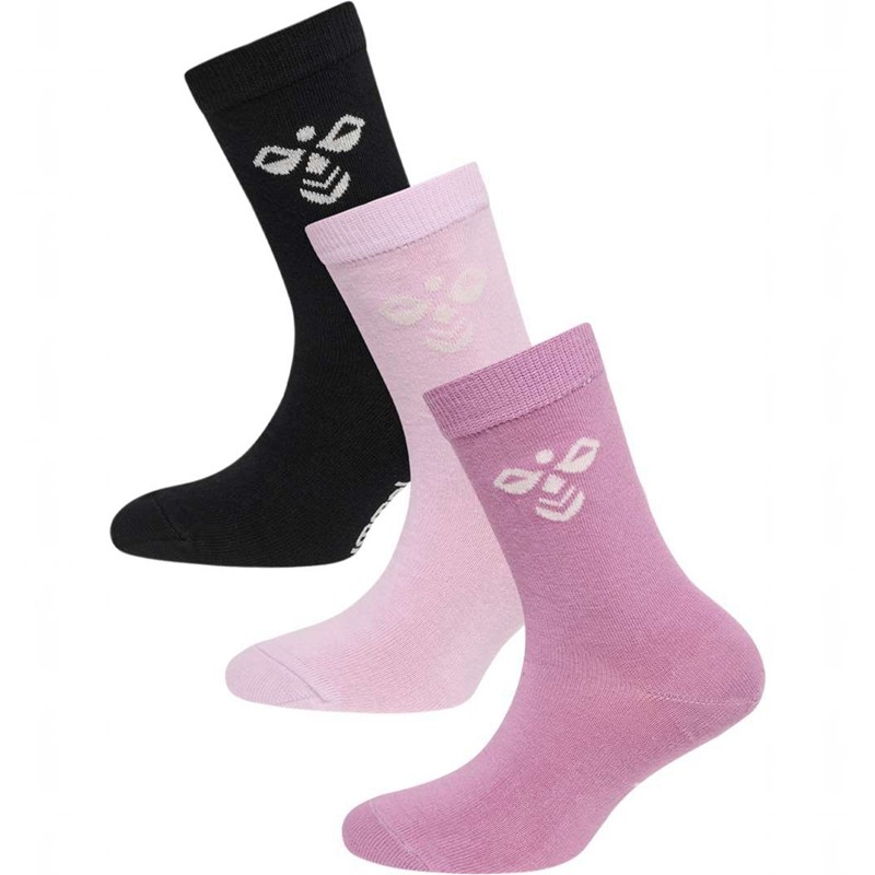 Hummel Sutton 3-pack Dječje Čarape Roze | 345378-459