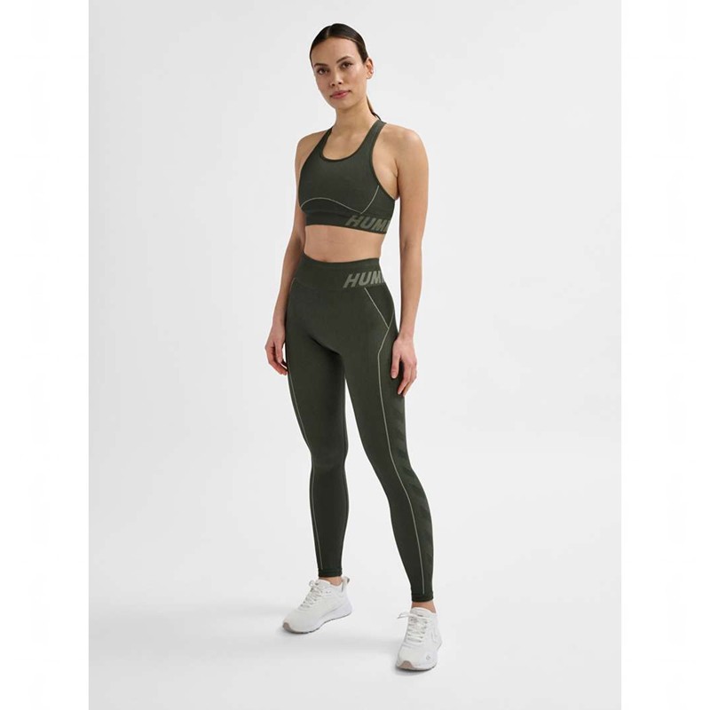 Hummel Te Christel Seamless Mw Ženske Hulahopke Zelene | 715722-778