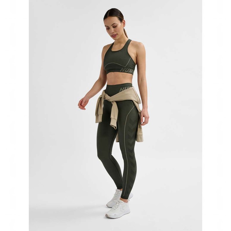 Hummel Te Christel Seamless Mw Ženske Hulahopke Zelene | 715722-778
