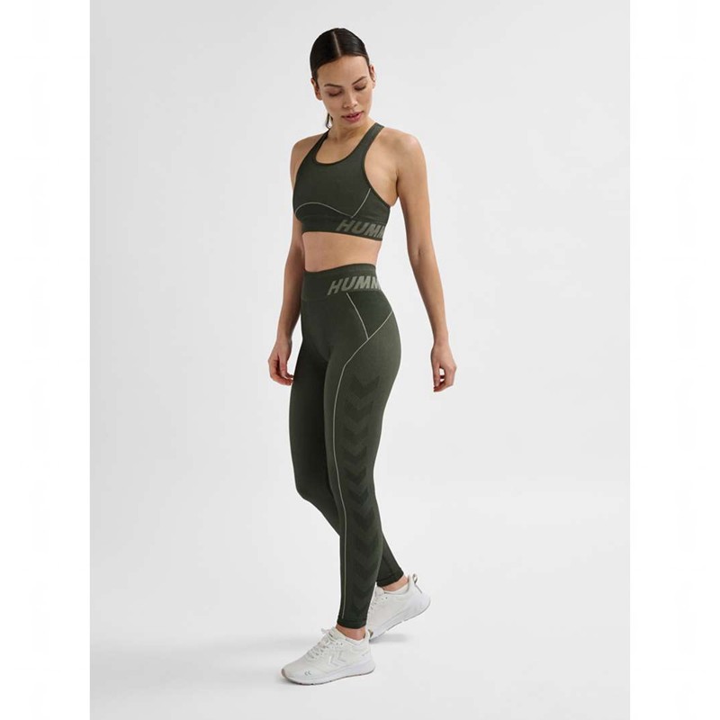 Hummel Te Christel Seamless Top Ženske Sportska Odjeća Zelene | 717483-320