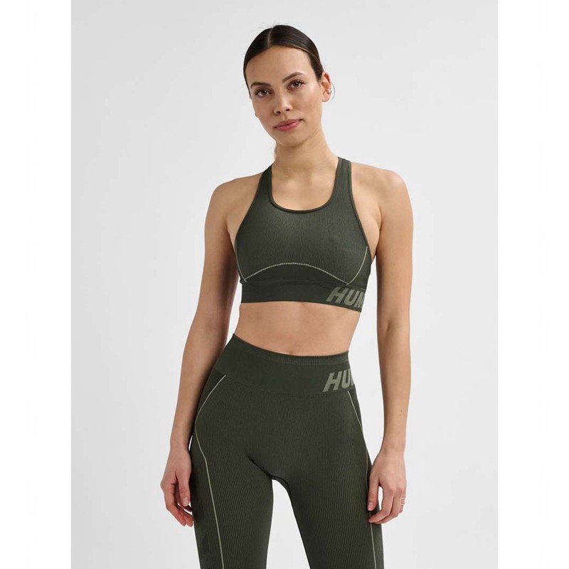 Hummel Te Christel Seamless Top Ženske Sportska Odjeća Zelene | 717483-320