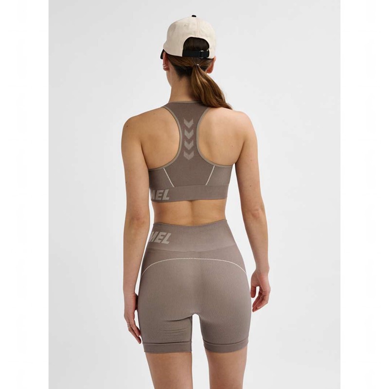 Hummel Te Christel Seamless Top Ženske Sportski Grudnjak Bež | 173580-401