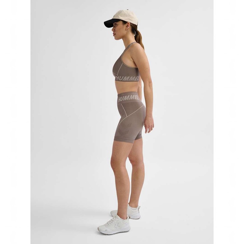Hummel Te Christel Seamless Top Ženske Sportski Grudnjak Bež | 173580-401