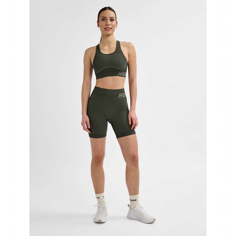 Hummel Te Christel Seamless Ženske Kratke Hlače Zelene | 976318-739