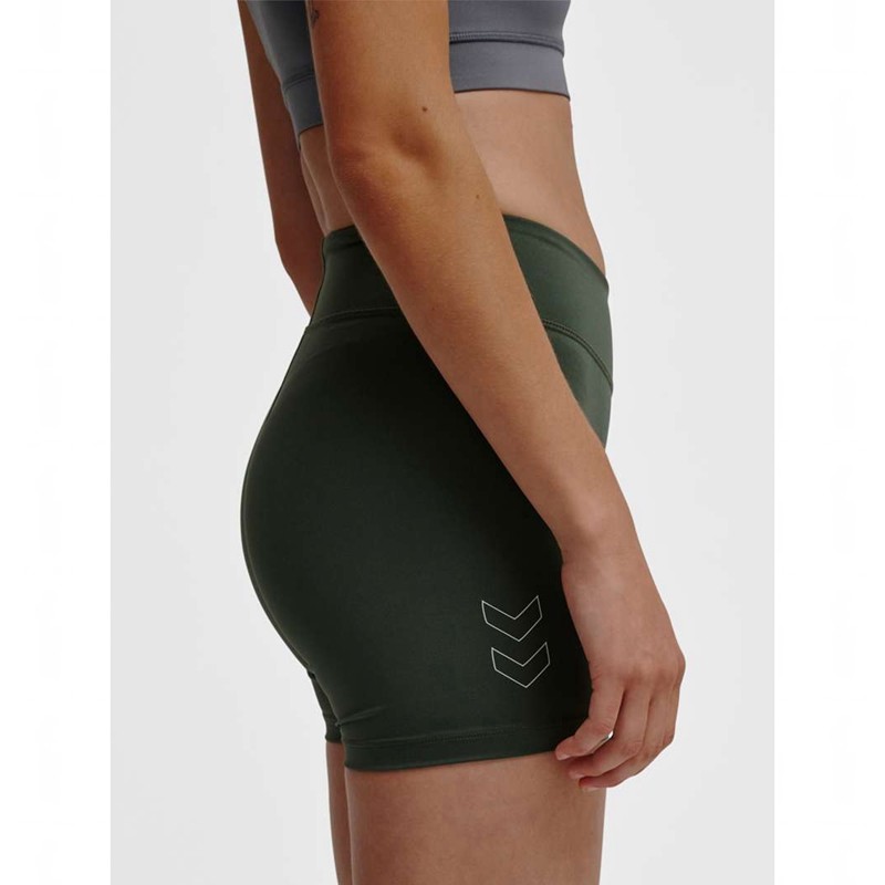 Hummel Te Fundamental Mw Tight Ženske Kratke Hlače Zelene | 148285-200