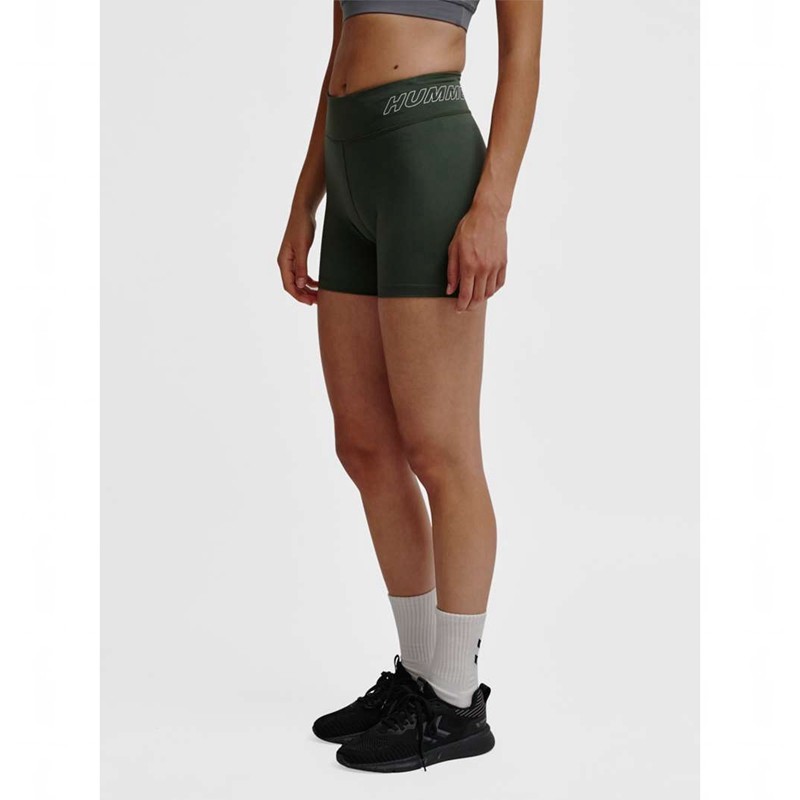 Hummel Te Fundamental Mw Tight Ženske Kratke Hlače Zelene | 148285-200