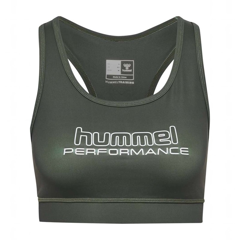 Hummel Te Fundamental Ženske Sportski Grudnjak Zelene | 185140-317