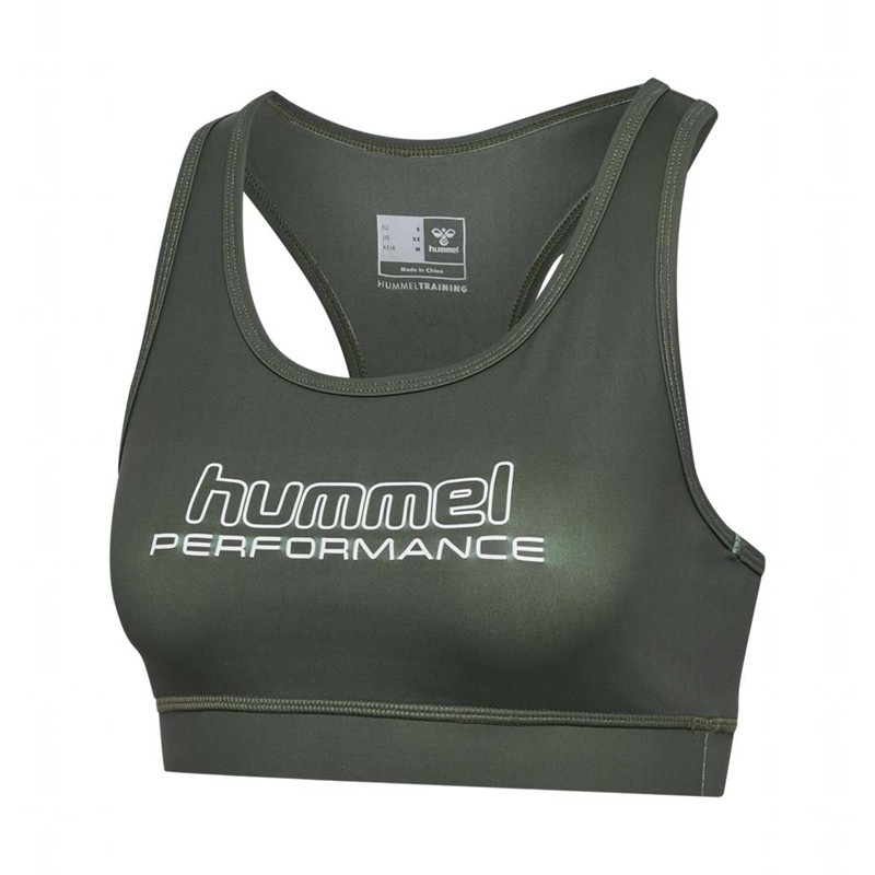 Hummel Te Fundamental Ženske Sportski Grudnjak Zelene | 185140-317