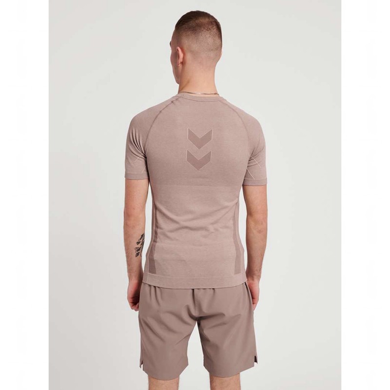 Hummel Te Mike Seamless Muške Sportski Grudnjak Bež | 341761-836