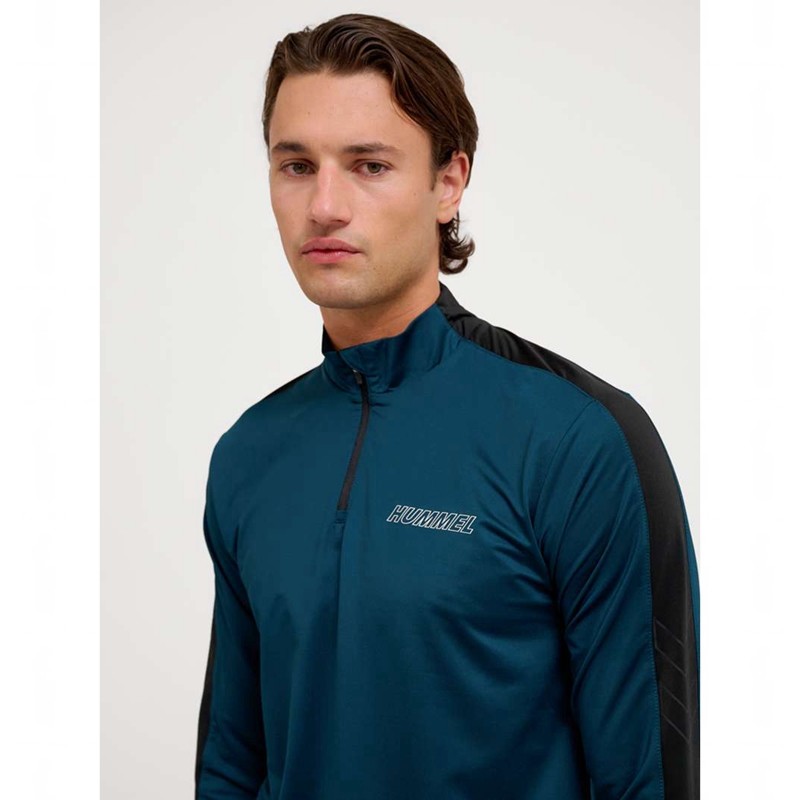 Hummel Te Strength Pl Half Zip Muške Dukserice Tamnoplave | 134701-165