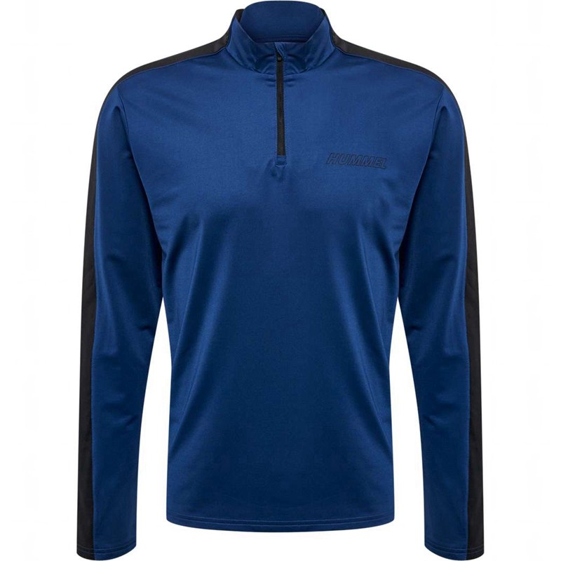 Hummel Te Strength Pl Half Zip Muške Dukserice Tamnoplave | 280081-280