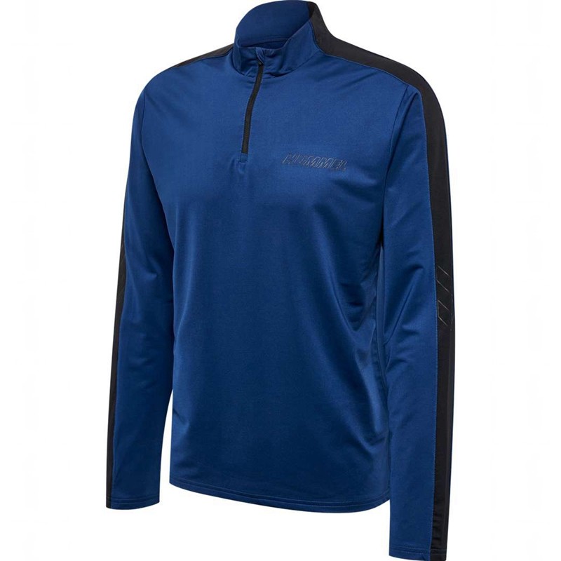Hummel Te Strength Pl Half Zip Muške Dukserice Tamnoplave | 280081-280