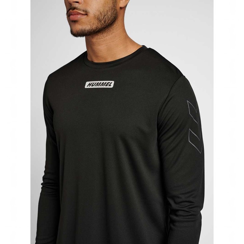 Hummel Te Tihalt L/S Muške Majice Crne | 034100-129