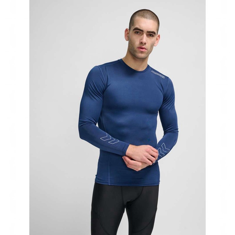 Hummel Te Topaz Baselayer L/S Muške Majice Tamnoplave | 765755-899