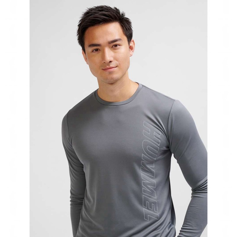 Hummel Te Topaz L/S Muške Majice Sive | 495673-681