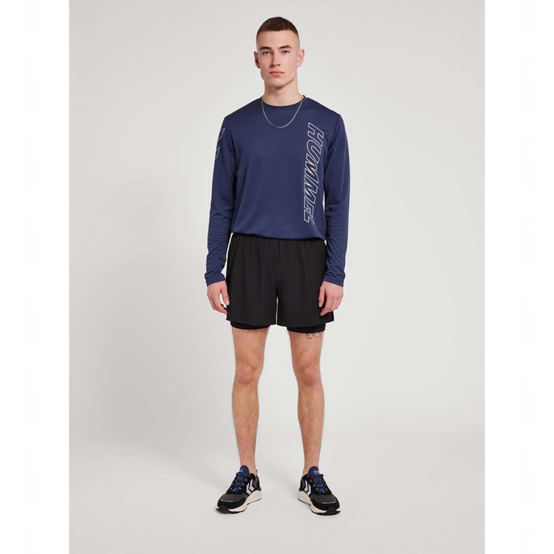 Hummel Te Topaz L/S Muške Majice Tamnoplave | 422039-698