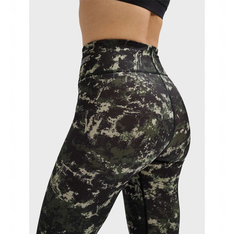 Hummel Te Twist Aop Mid Waist Ženske Hulahopke Zelene | 720417-838