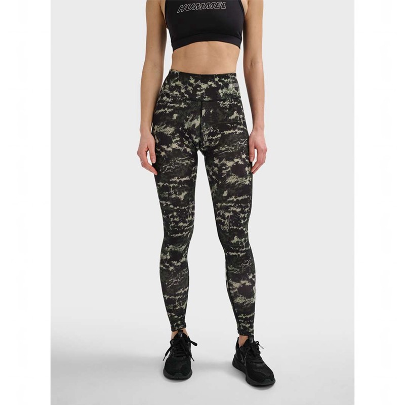Hummel Te Twist Aop Mid Waist Ženske Hulahopke Zelene | 720417-838