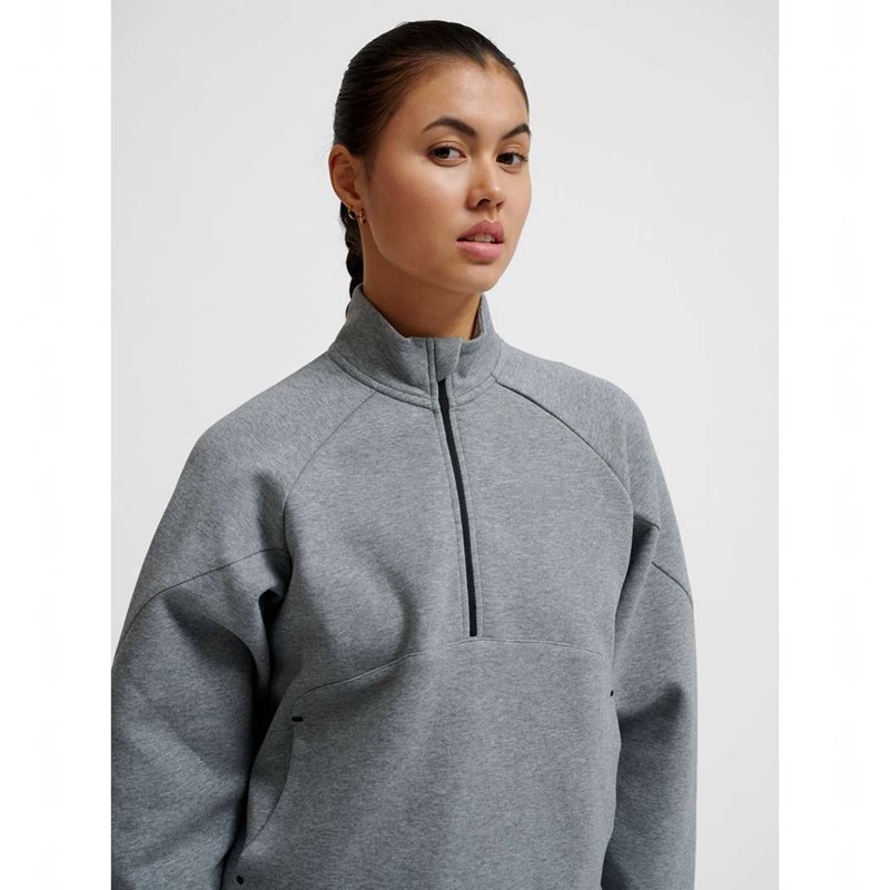 Hummel Tech Fleece Boxy Half Zip Ženske Gym Shoes Sive | 793070-793