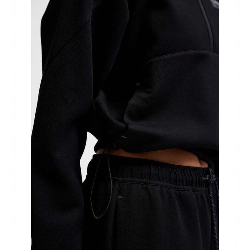 Hummel Tech Fleece Boxy Half Zip Ženske Hlače Crne | 431700-885
