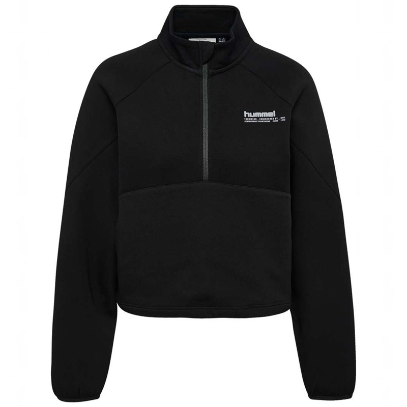 Hummel Tech Fleece Boxy Half Zip Ženske Hlače Crne | 431700-885