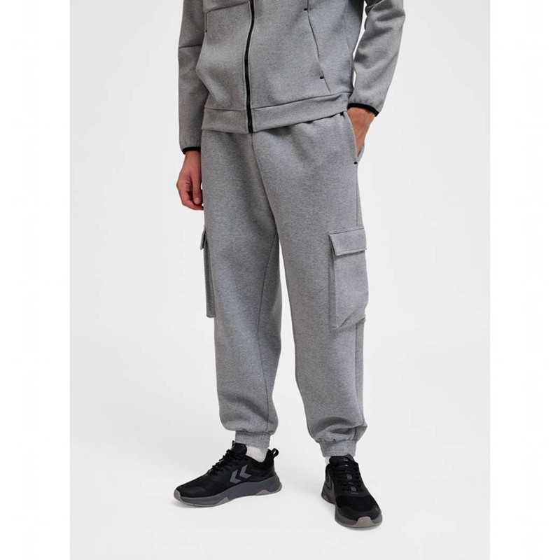 Hummel Tech Fleece Loose Cargo Muške Hlače Sive | 104080-690