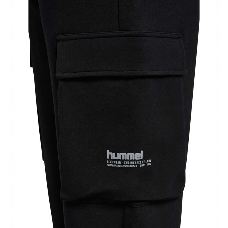 Hummel Tech Fleece Loose Cargo Muške Hlače Crne | 641272-500