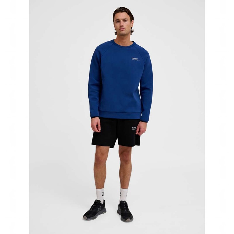 Hummel Tech Fleece Regular Crew Muške Dukserice Plave | 659649-632
