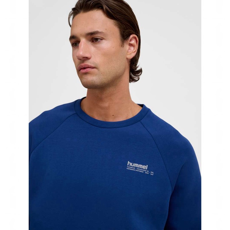 Hummel Tech Fleece Regular Crew Muške Dukserice Plave | 659649-632
