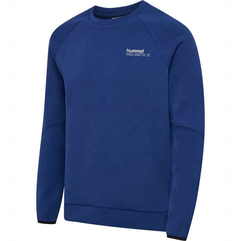Hummel Tech Fleece Regular Crew Muške Dukserice Plave | 659649-632