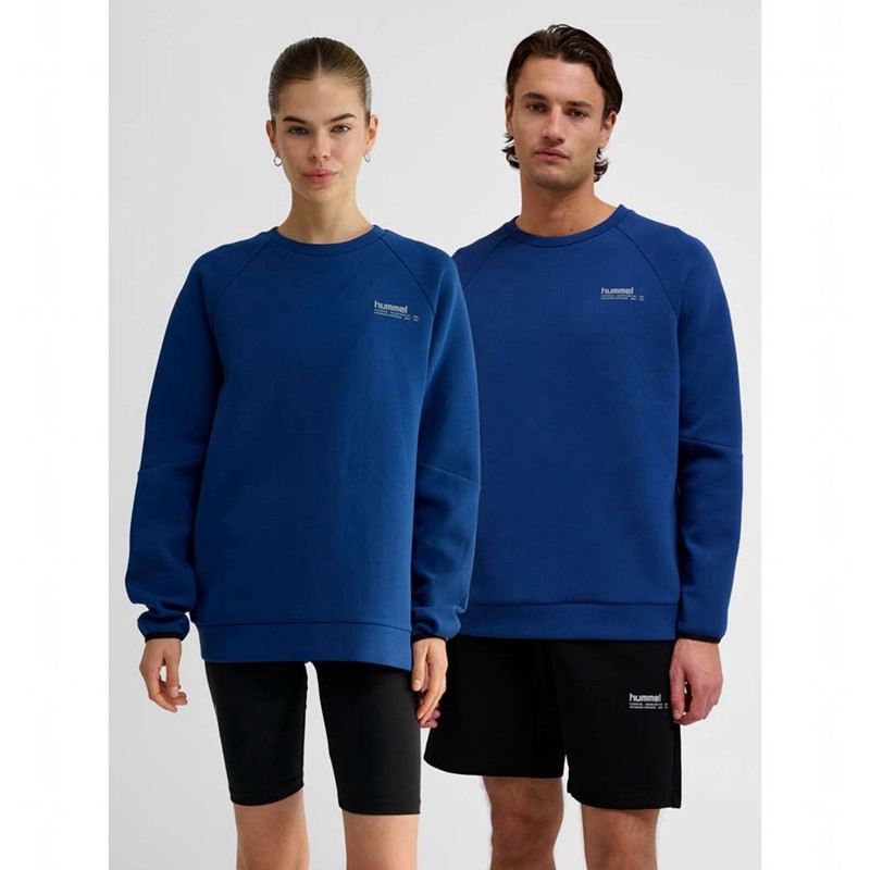 Hummel Tech Fleece Regular Crew Muške Dukserice Plave | 659649-632